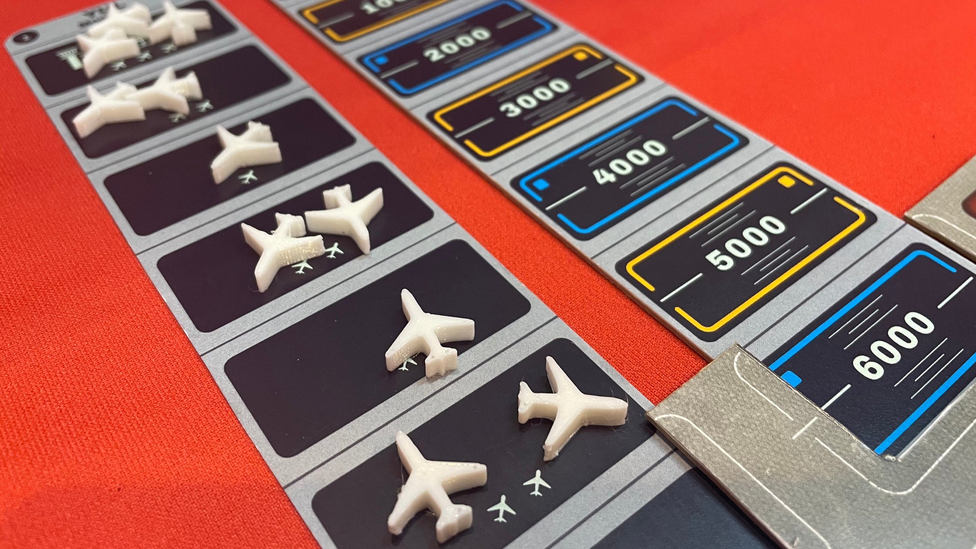 We tried to land a plane with dice and coffee in coop board game Sky